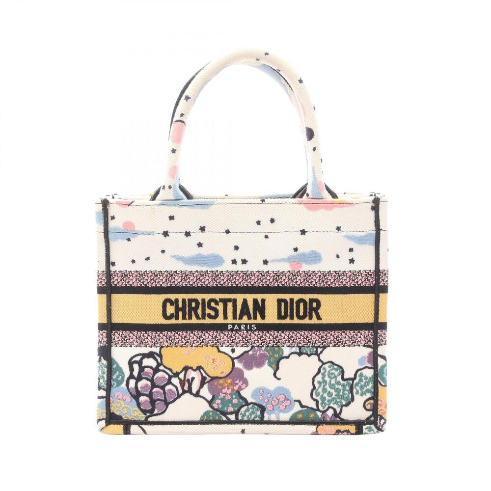 Christian Dior BOOK TOTE Bag Canvas White Multicolor